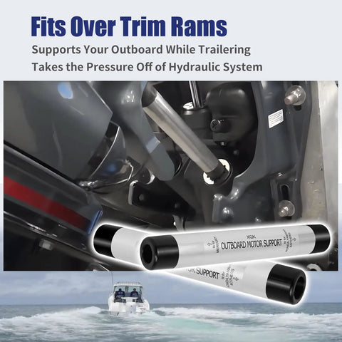 Outboard Motor Support Sticks Pair For Trailering 8.5 Inch Aluminum Transom Saver Fits Most 150 HP And Up Outboards Safe For Salt Or Fresh Water Not For 2024 Mercury Motors