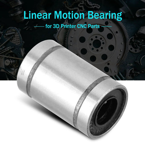 8 Pack LM6UU Linear Bearings 6x12x19mm, Double Sealed, Low Noise Steel Ball Bearings For CNC Machines