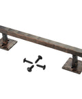 Rustic 12 Inch Heavy Duty Barn Door Handle Pull For Sliding Doors Solid Metal Construction With Oil Rubbed Bronze Finish Large Design