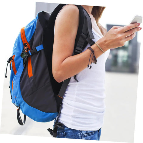 Backpack with Three Pack Survival Whistles Keychain With Directional Indicator For Outdoor Emergency Use, Camping and Hiking