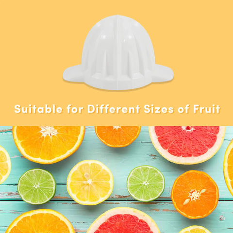 Elite Gourmet Compact Electric Citrus Juicer In White 30 Watt With 16 Oz Capacity For Fresh Orange Lemon Lime Squeezing with citrus fruits.