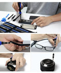 190 In 1 Precision Screwdriver Set With 164 Magnetic Bits And 22 Practical Accessories for electronics repair shown in action