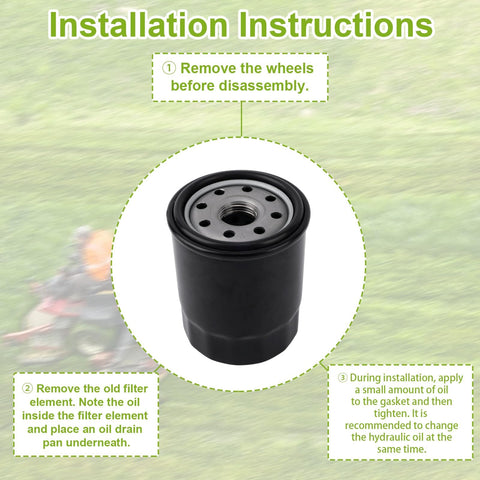Two Pack Oil Filter Replacement For Transmission And Hydraulic Systems Fits A Wide Range Of Lawn Tractors And Outdoor Power Equipment Built Tough With Iron And Filter Paper Layers For Strong Filtration And Easy Install