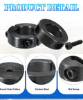 Beefy Double Split Shaft Collar 28 mm Bore 48 mm OD 15 mm Thick Carbon Steel Locking Clamp with Set Screw and Hex Wrench Included