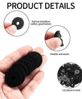 Hand holding 110 piece rubber flat washer kit tough as nails heavy duty one inch outer diameter quarter inch inner diameter