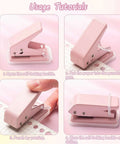2 Pack Mini Hole Punch 6mm Circle Holes Ultra Compact 10 Sheet Capacity Pocket Sized Puncher usage tutorial