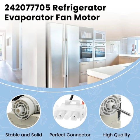 Evaporator Fan Motor Replacement For Frigidaire Crosley Kenmore Refrigerators Beef Up Cooling 242077705 closeup views