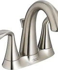 Fluent Centerset Bathroom Faucet With Metal Speed Connect Drain in Brushed Nickel ADA Compliant Lead Free 1.2 Gpm Cast Brass Spout
