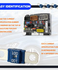 Hella Reliable Heavy Duty Midi Fuses 100 Amp High Current Pack Of 3 showcasing blue 100A fuse with silvery terminals for circuit protection.