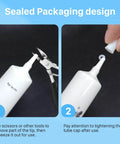 Instructions for opening Heavy Duty 20g 3D Printer Lubricating Grease Oil Paste with Rust Prevention and resealing the tube.