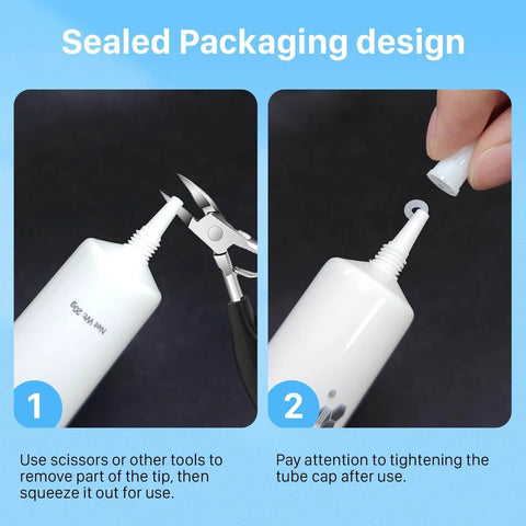 Instructions for opening Heavy Duty 20g 3D Printer Lubricating Grease Oil Paste with Rust Prevention and resealing the tube.
