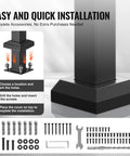 Easy assembly instructions for Tough As Nails Outdoor Stair Handrail Kit with rust proof iron railings and complete accessories.