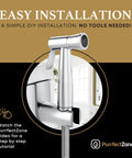Handheld Bidet Sprayer Kit For Toilet And Cloth Diaper Sprayer Set, Stainless Steel, Easy To Install demonstration