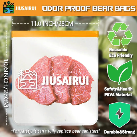 Odor Proof Bear Bags For Food Backpacking 3 Pack Reusable Bear Proof Storage Designed To Use With Bear Canister packaging