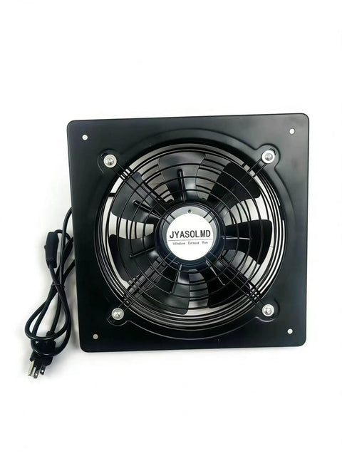 Heavy Duty Window Exhaust Fan Wall Mounted Ventilation Extractor For Home Garage Office Basement Industrial Grade 12 Inch Fan Delivers 720 CFM At 1460 RPM Quiet Durable Metal Construction For Tough Conditions front view