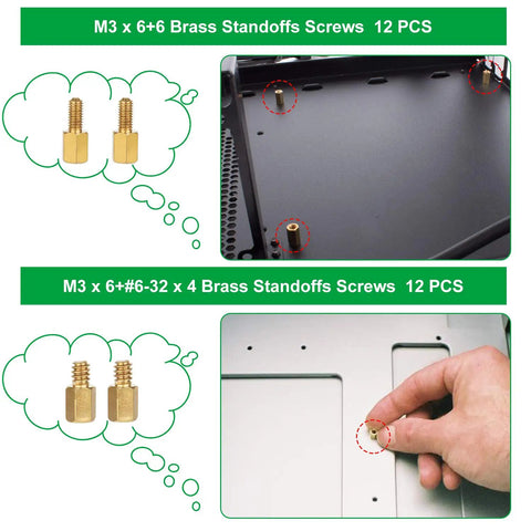 350 Piece Computer Screw Kit With Universal Motherboard Standoffs Set Dope For DIY PC Build And Repair 6-32 To M3 Standoffs