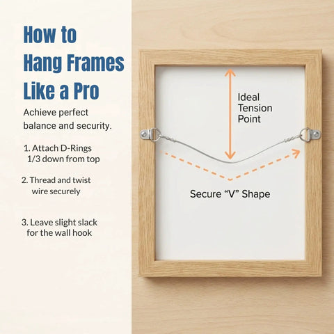 Guide on using Picture Wire Vinyl Coated Stranded Stainless Steel 500 Feet Length Size Five Supports Frames Up To Forty Three Pounds.