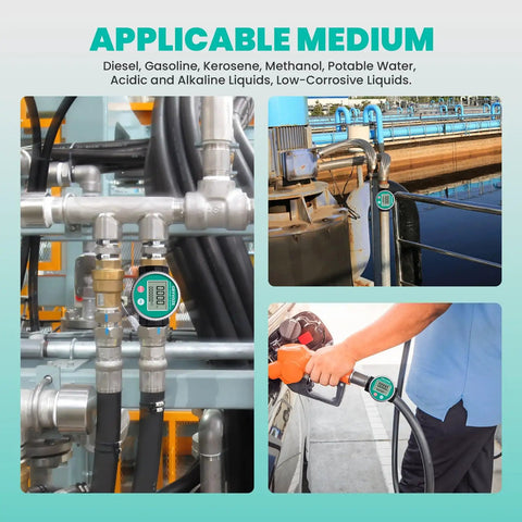 1 Inch PP Chemical Flow Meter Waterproof For Acid And Alkali Liquids And Water Tough Industrial Grade Flow Sensor Built To Handle Wet Environments With EMI Protection And Easy Installation on fuel and water pipes