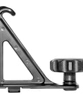 Side view of a metal stop from Beefy Metal Load Stops Four Pack For Roof Rack Bars Easy Adjustable Fit For AeroBlade ProBar Evo Rapid Aero