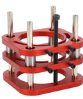 Solid Router Table System With 51 Mm Lifting Stroke Manual Router Kit For Shop Bench engraved red aluminum mounting bracket.