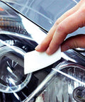 Ultra Headlight Restoration Kit With Masking Tape Sanding Discs Finishing Discs Refining Disc Wax Protectant And Clear Coat in use on car