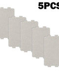 Set Of 5 Microwave Waveguide Cover Plates With Mica Sheets For Home Use, durable and heat resistant, shown in stack.
