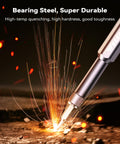 Steel bit of the 49in1 All In One Precision Screwdriver Set shows durability and high-temp quenching in action.