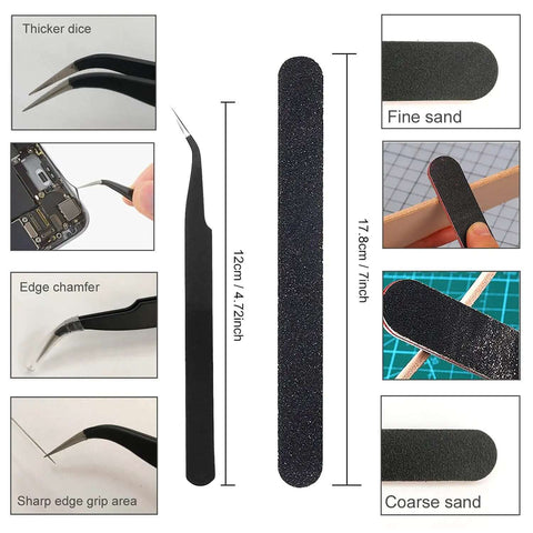 All-In-One 32 Piece 3D Print Tool Kit For Cleaning Finishing Deburring And Post Processing With tweezers and sanding tools