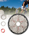 8 Speed 46T Hollow Mountain Bike Cassette Freewheel Kickass Upgrade for Smooth Shifting and Lighter Ride displayed outdoors