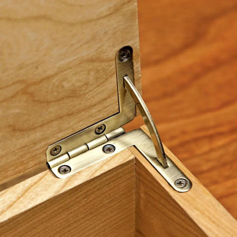 Hella Tough Small Solid Brass Quadrant Hinges Antique Brass Finish Smooth Swing Holds Cabinet Lid Open Tight Quality Furniture Hardware Pair For Kitchen Cabinets