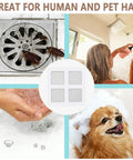 Peel And Stick Shower Drain Hair Catchers 30 Pack Disposable Mesh Filters waterproof sticky traps for drains, capturing hair and debris.