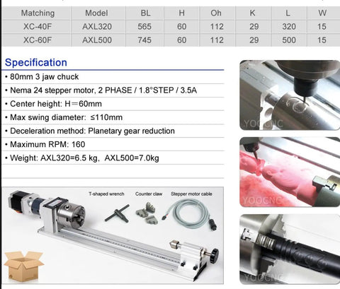 Specifications and features of 6040 XC60F CNC Router With 1.5KW Spindle And Linear Guide For Ultra Precise Engraving, Milling, Carving