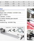 Specifications and components of 4 Axis CNC Router 4030 with Linear Guide for Ultra Precise Engraving and Milling.