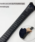 Handle detail of Handmade High Carbon Steel Sword With Full Tang Blade Sharp Edge Leather Sheath All Metal Construction