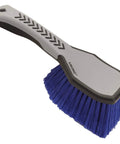Ergonomic Wheel And Rim Cleaning Brush With Ultra Soft Bristles For Tires And Rims Rubber Lined Sides For A Firm Grip 10.3 Inch Length Gray