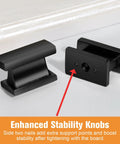 20 Pack Square Matte Black Kitchen Cabinet Knobs And Drawer Dresser Knobs For Cupboard Closet Bathroom Cabinets Dope Black Cabinet Hardware Solid Zinc Alloy, enhanced stability feature shown.