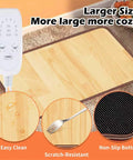 Cozy Feet Warmer Floor Mat With Ten Heat Settings And Timer, Fast Heating Under Desk Foot Pad for Office Or Home, large size with control