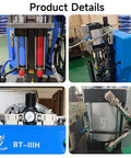 Heavy Duty Portable Pneumatic Polyurethane Spray Foam Machine 110V 5.5KW close-up of color-coded dual cylinder setup and controls.