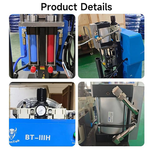 Heavy Duty Portable Pneumatic Polyurethane Spray Foam Machine 110V 5.5KW close-up of color-coded dual cylinder setup and controls.
