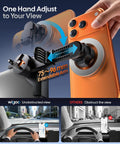 Magnetic Phone Mount For Tesla Models 3 Y S X With Screen Side Vacuum Base And Extendable Arm No Glue Strong Magnet No Obstructed View Works With MagSafe IPhone 17 To 12 And Most Android Devices.