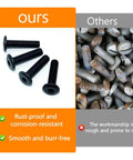 M6 x 25mm Flat Head Hex Socket Cap Screws 30 Pack, 304 Stainless Furniture Bolts Full Thread, Black Oxide Finish comparison.