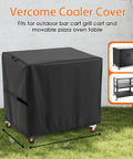 Heavy Duty Outdoor Cooler Cart Cover Fits Large 125 Qt Carts And Bar Carts, Waterproof Patio Protector For Backyard BBQs, 39 Inch