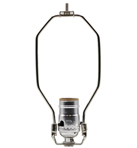 Silver Finish Make A Lamp Kit With All Parts Included And No Sweat DIY Lamp Design Or Repair Instructions Includes 8ft Silver Cord, Push Thru Socket