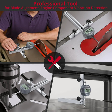 Digital Table Saw Alignment Gauge With 0.0005 Inch Resolution And Fast Response on table saw and metalworking tools