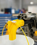 Keep Your Workshop Clean With This Dust Collector Kit For Miter Saw DWS780 No Vacuum Needed Attachment System That Uses A 5 Gallon Bucket Easy Install Mess Free Durable Yellow Sawdust Solution