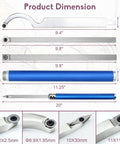 Dimensions of Carbide Tipped Wood Turning Tools Set With Lathe Rougher Finisher And Swan Neck Hollowing Bits