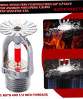 Built Tough Quick Response Pendent Fire Sprinkler Head 155F Water Spray Down With Half Inch Pipe Thread, chrome design for effective fire protection.