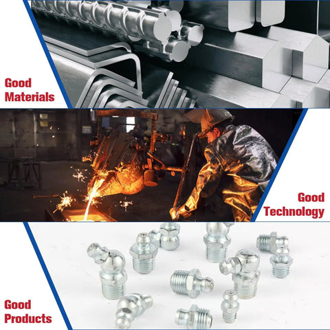 Grease Fittings Kit 290 Piece Assortment SAE And Metric Zerk Fittings Straight 45 And 90 Degree Angles With Caps, Heavy Duty Carbon Steel.