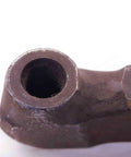 Close-up of straight edge of heavy duty hardware for 3/8 inch lathe cutoff tool bits, showcasing rugged metal build.