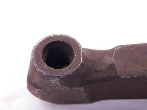 Close-up of straight edge of heavy duty hardware for 3/8 inch lathe cutoff tool bits, showcasing rugged metal build.